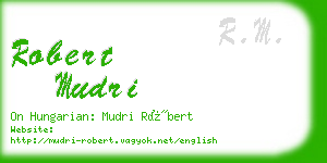 robert mudri business card